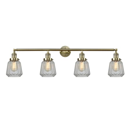 Innovations Lighting Chatham 4 Light 42" Wide Bathroom Vanity Light Antique Brass / Clear