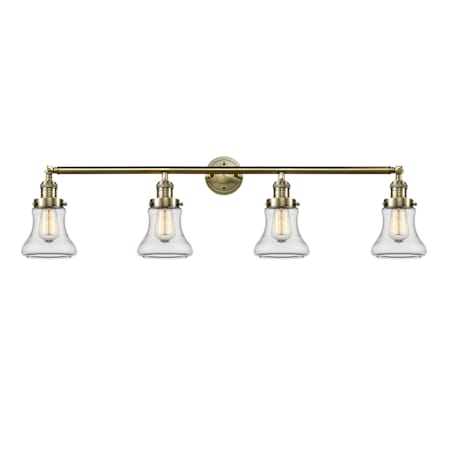 Innovations Lighting Bellmont 4 Light 42" Wide Bathroom Vanity Light Antique Brass / Clear