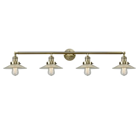 Innovations Lighting Halophane 4 Light 45" Wide Bathroom Vanity Light Antique Brass / Flat
