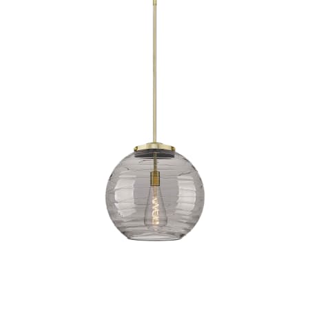 Innovations Lighting Athens Deco Swirl 16" Wide LED Suspension Pendant Antique Brass