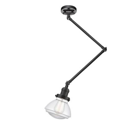 Innovations Lighting Olean 15" Wide Convertible Flush Mount Ceiling Fixture / Convertible to Wall Sconce Oil Rubbed Bronze / Clear