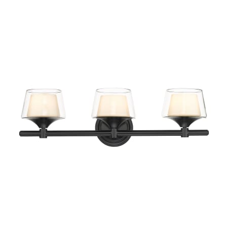 Innovations Lighting Laguna 3 Light 24" Wide Vanity Light Black / White / Clear