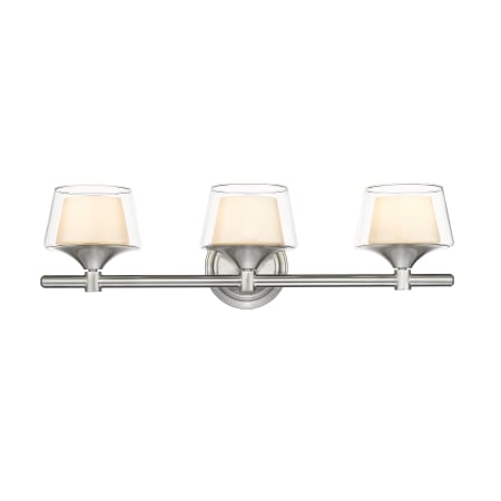 Innovations Lighting Laguna 3 Light 24" Wide Vanity Light Satin Nickel / White / Clear
