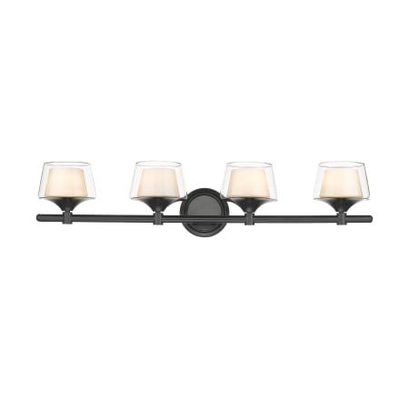 Innovations Lighting Laguna 4 Light 33" Wide Vanity Light Black / White / Clear