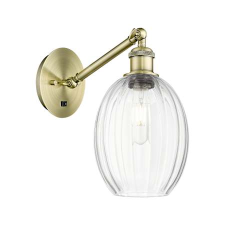 Innovations Lighting Preston 11" Tall Wall Sconce Antique Brass / Clear