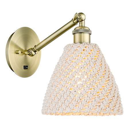 Innovations Lighting Bristol Natural 10" Tall Wall Sconce Antique Brass / Natural