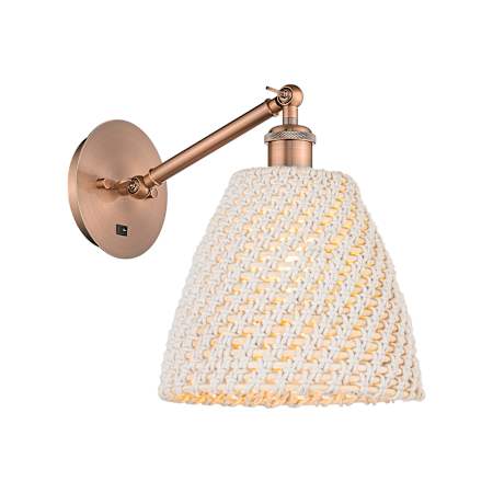 Innovations Lighting Bristol Natural 11" Tall Wall Sconce Antique Copper / Natural