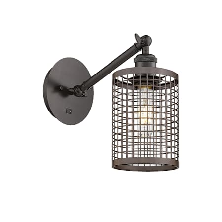 Innovations Lighting Nestbrook 6" Tall Wall Sconce Oiled Brass / Oiled Brass