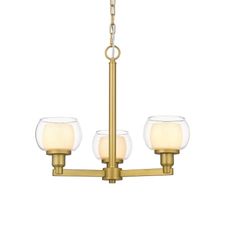 Innovations Lighting Cairo 3 Light 20" Wide Pendant Satin Gold / White / Clear