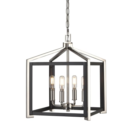 Innovations Lighting Wiscoy 4 Light 12" Wide Pendant Black Polished Nickel