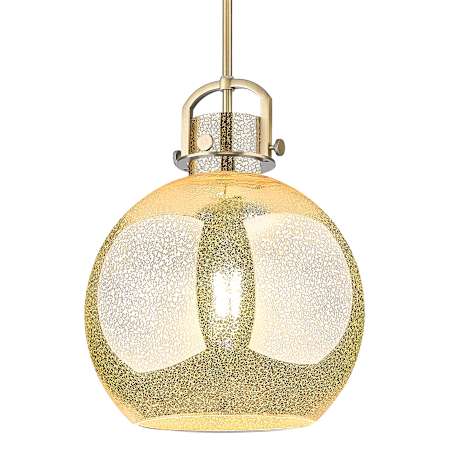Innovations Lighting Newton Sphere 14" Wide Pendant with Mercury Glass Shade Brushed Brass
