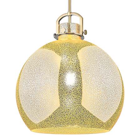 Innovations Lighting Newton Sphere 18" Wide Pendant with Mercury Glass Shade Brushed Brass