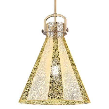 Innovations Lighting Newton Cone 16" Wide Pendant with Mercury Glass Shade Brushed Brass