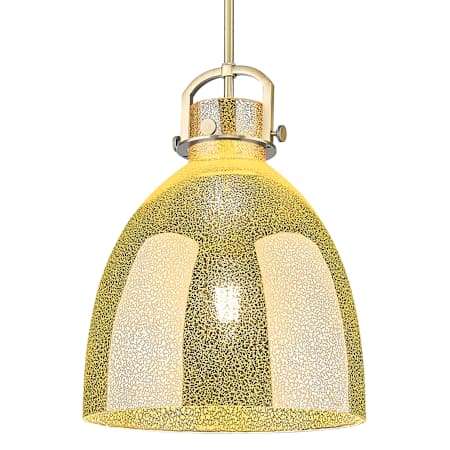 Innovations Lighting Newton Bell 14" Wide Pendant with Mercury Glass Shade Brushed Brass