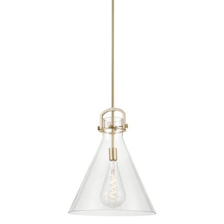 Innovations Lighting Newton Cone 16" Wide Pendant Champagne Bronze / Clear
