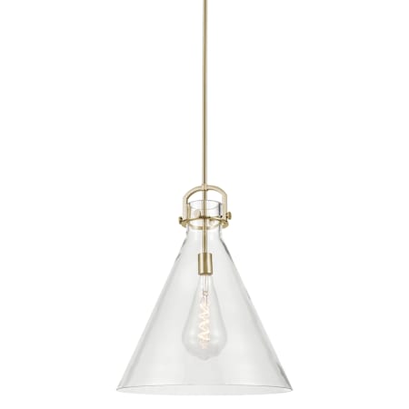 Innovations Lighting Newton Cone 18" Wide Pendant Champagne Bronze / Clear
