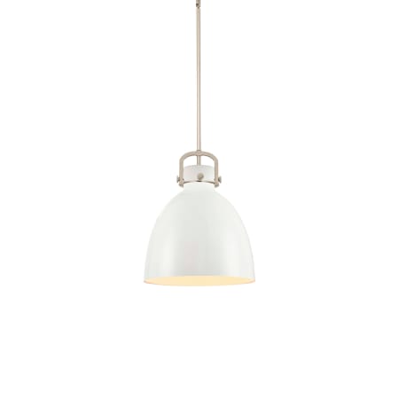 Innovations Lighting Newton Bell 14" Wide Suspension Pendant Satin Nickel