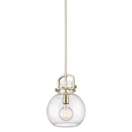 Innovations Lighting Newton Sphere 10" Wide Pendant Champagne Bronze / Seedy