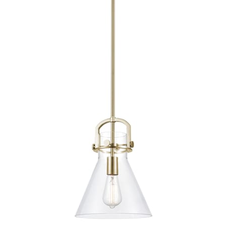 Innovations Lighting Newton Cone 10" Wide Pendant Champagne Bronze / Clear