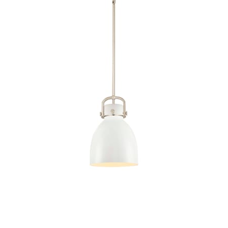 Innovations Lighting Newton Bell 10" Wide Suspension Pendant Satin Nickel