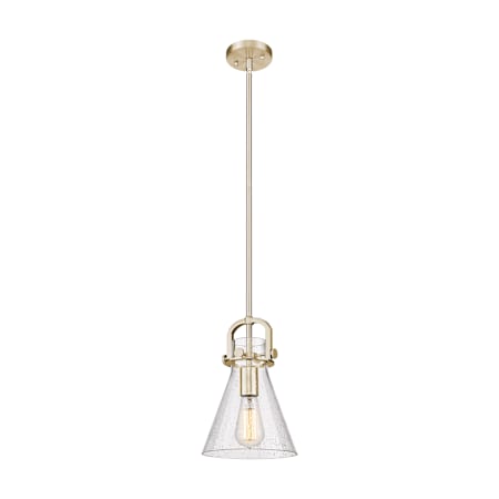 Innovations Lighting Newton Cone 8" Wide Mini Pendant Champagne Bronze / Seedy