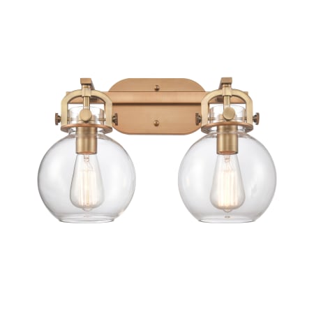 Innovations Lighting Sphere 2 Light 17" Wide Vanity Light Brushed Brass / Clear