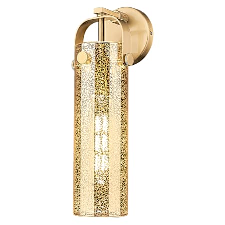 Innovations Lighting Pilaster 17" Tall Wall Sconce with Mercury Glass Shade Champagne Bronze