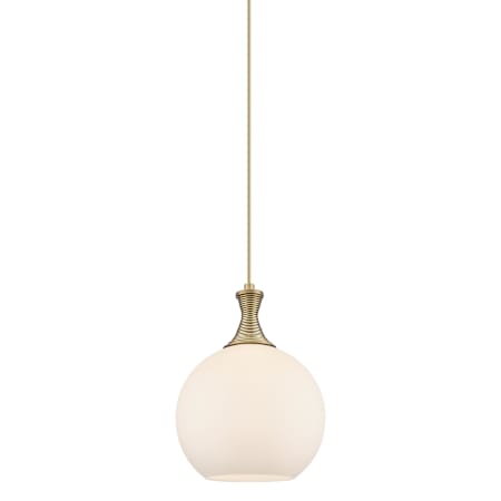 Innovations Lighting Astor 10" Wide Pendant Brushed Brass / Matte White