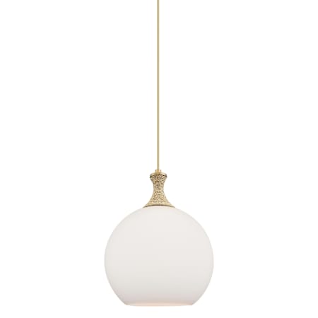 Innovations Lighting Astor 12" Wide Pendant Brushed Brass / Matte White