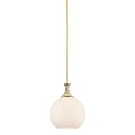 Innovations Lighting Astor 10" Wide Pendant Brushed Brass / Matte White