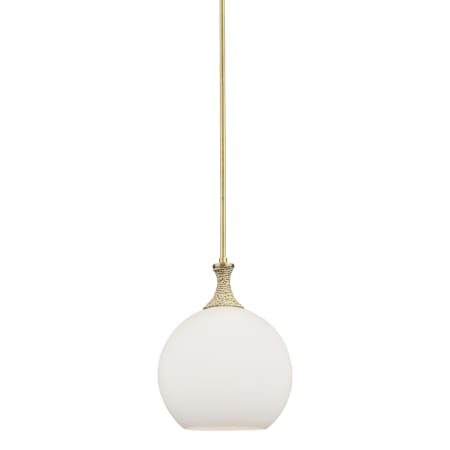 Innovations Lighting Astor 12" Wide Pendant Brushed Brass / Matte White