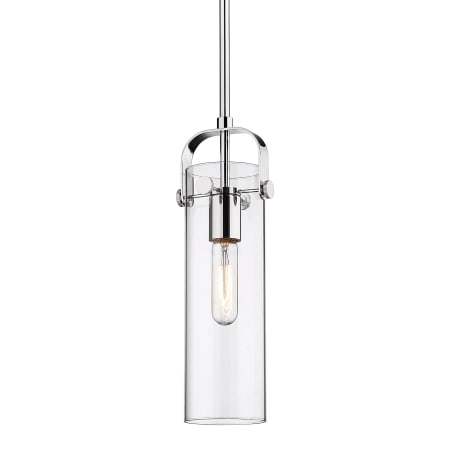 Innovations Lighting Pilaster 5" Wide Mini Pendant Polished Nickel / Clear