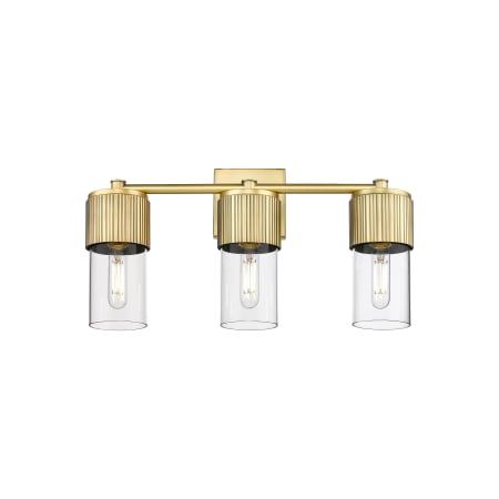 Innovations Lighting Bolivar 3 Light 21" Wide Vanity Light Brushed Brass / Clear