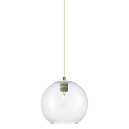Innovations Lighting Crown Point 10" Wide Pendant Brushed Brass / Clear