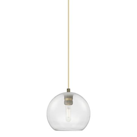 Innovations Lighting Crown Point 8" Wide Mini Pendant Brushed Brass / Clear