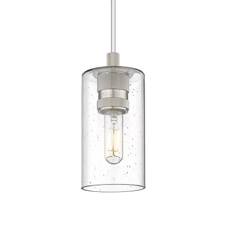 Innovations Lighting Crown Point 4" Wide Mini Pendant Polished Nickel / Seedy