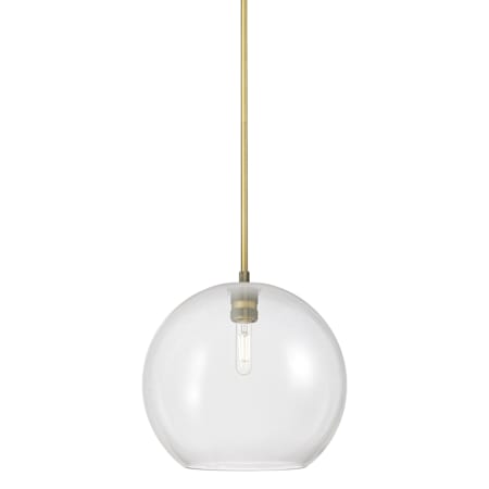 Innovations Lighting Crown Point 12" Wide Pendant Brushed Brass / Clear