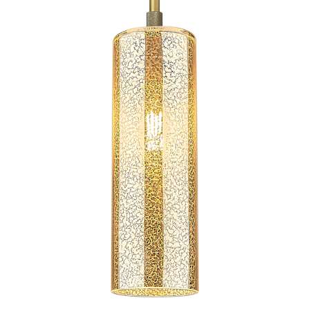 Innovations Lighting Crown Point 13" Tall Mini Pendant with Mercury Glass Shade Brushed Brass