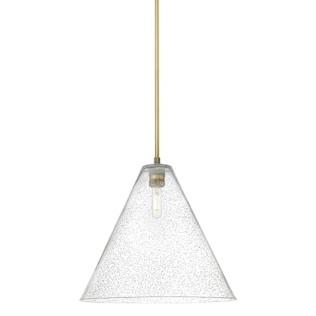 Innovations Lighting Crown Point 16" Wide Pendant Brushed Brass / Seedy