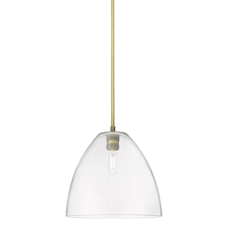 Innovations Lighting Crown Point 12" Wide Pendant Brushed Brass / Clear