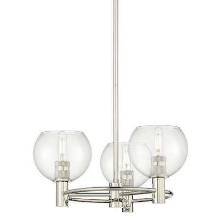 Innovations Lighting Crown Point 3 Light 20" Wide Pendant Polished Nickel / Clear