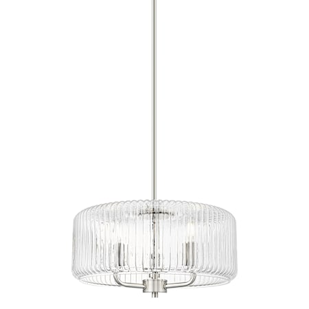 Innovations Lighting Windsor 3 Light 16" Wide Pendant Brushed Satin Nickel / Clear Windsor
