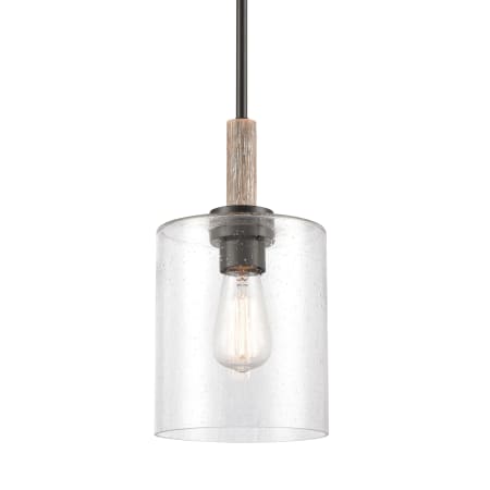 Innovations Lighting Paladin 7" Wide Mini Pendant Matte Black / Seedy