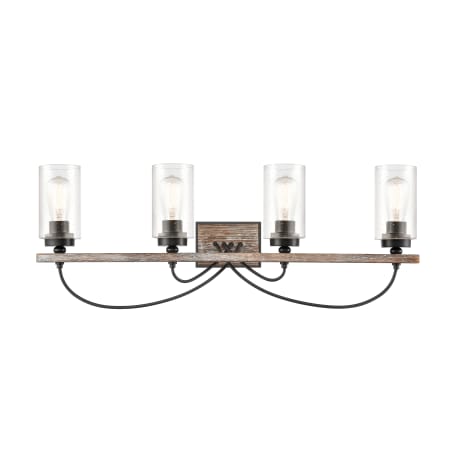 Innovations Lighting Paladin 4 Light 35" Wide Vanity Light Matte Black / Seedy