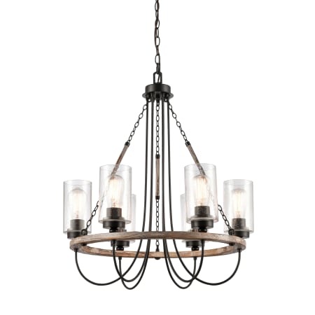 Innovations Lighting Paladin 6 Light 25" Wide Ring Chandelier Matte Black / Seedy