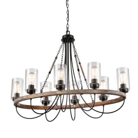 Innovations Lighting Paladin 8 Light 39" Wide Ring Chandelier Matte Black / Seedy