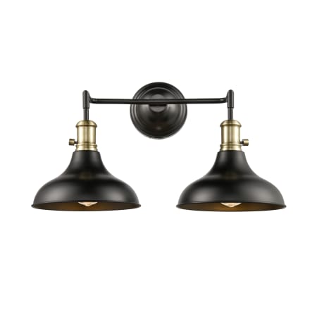 Innovations Lighting Metro 2 Light 23" Wide Vanity Light Black Antique Brass / Matte Black