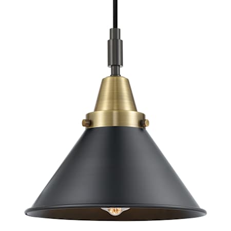 Innovations Lighting Briarcliff 10" Wide Mini Pendant with Matte Black Shade Black Antique Brass