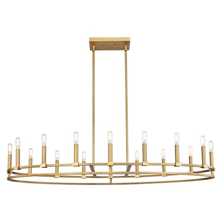 Innovations Lighting Lexington 16 Light 48" Wide Linear Chandelier Brushed Brass