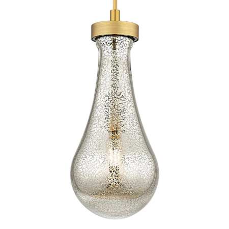 Innovations Lighting Owego 12" Tall Mini Pendant with Mercury Glass Shade Brushed Brass
